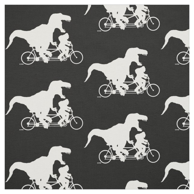 Borta Squatchin som cyklar med T-rex Tyg (Provkarta)