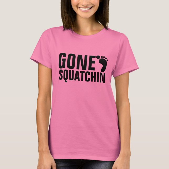 BORTA SQUATCHIN-T-TRÖJAROSOR T SHIRT (Framsida)