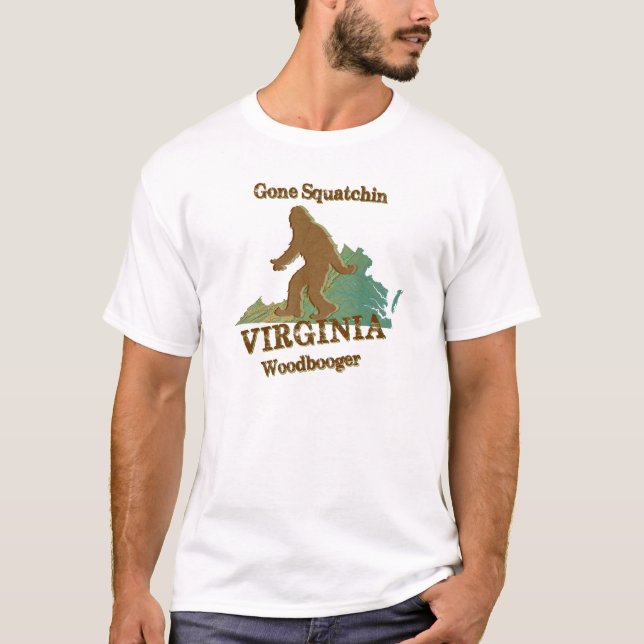 Borta Squatchin Virginia Woodbooger T-shirt (Framsida)