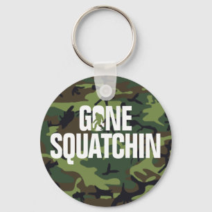 Borta Squatchin - vit- och gröntwoth Camo Nyckelring