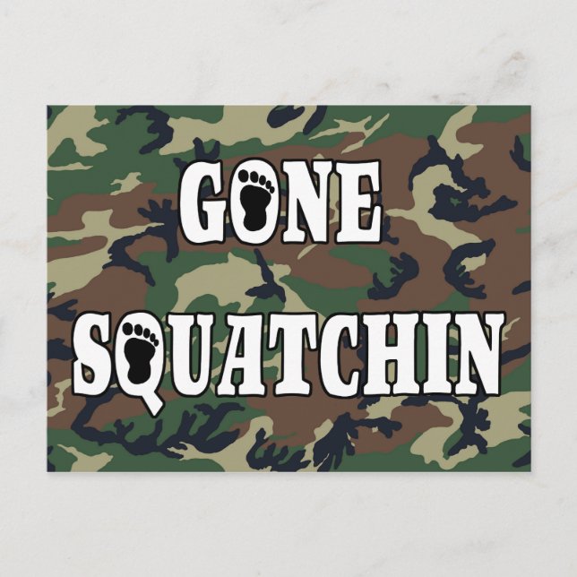 BORTA SQUATCHIN VYKORT (Framsida)