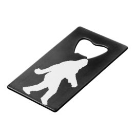 Borta Squatchin' White Silhouette Kreditkort Flasköppnare