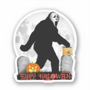 Borta Squatchin'Halloween Klistermärken