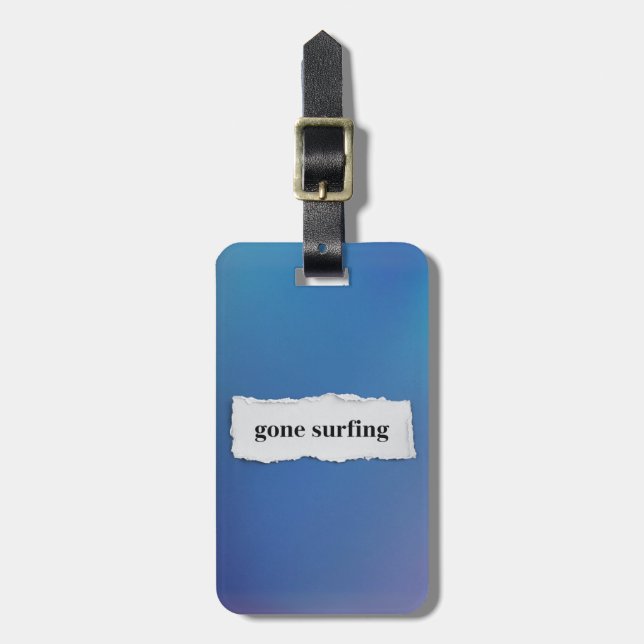 borta surfning, in i blått bagagebricka (Vertikal Framsida)
