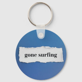 borta surfning, in i blått nyckelring
