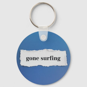 borta surfning, in i blått nyckelring