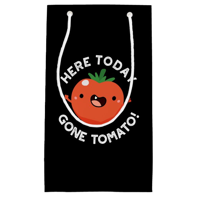 Borta Tomato Funny Veggie Pun Mörk BG (Framsidan)