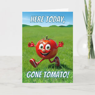Borta Tomato Ketchup Pun-Tecknad Kort