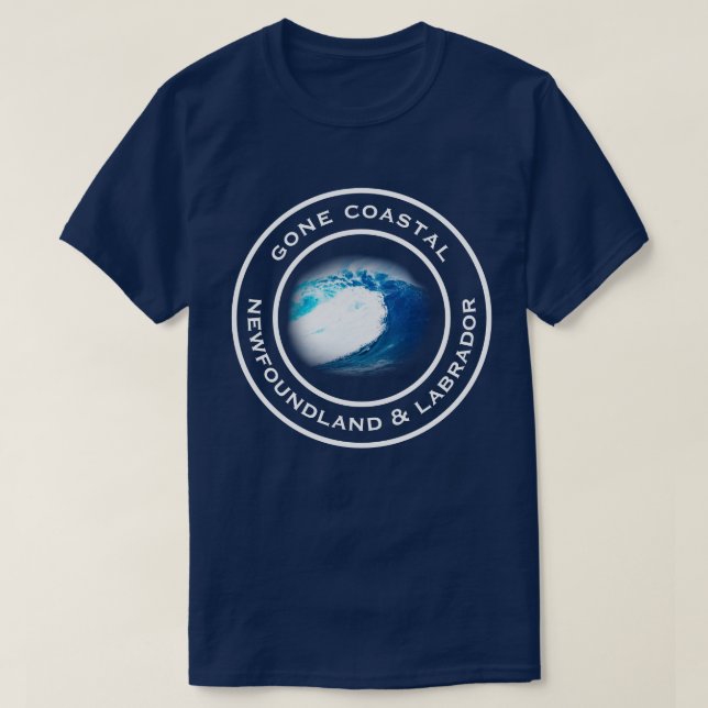 Borta våg av Newfoundland Labrador Ocean Wave T Shirt (Design framsida)