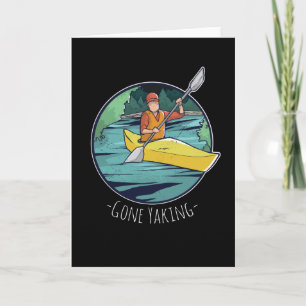 Borta Yaking - Kayak och Kayaking Gift Kort