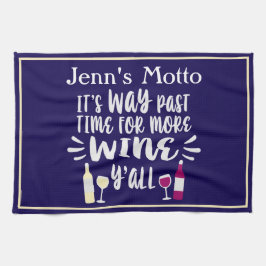 Börtflottans humoristiska Vin-offertdesign Kökshandduk