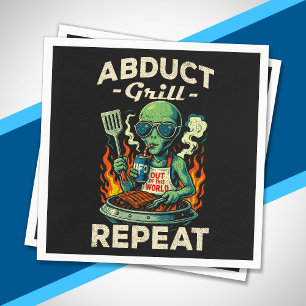 Bortför Grill Upprepa Retro BBQ Utomhusfest Rolig Pappersservett
