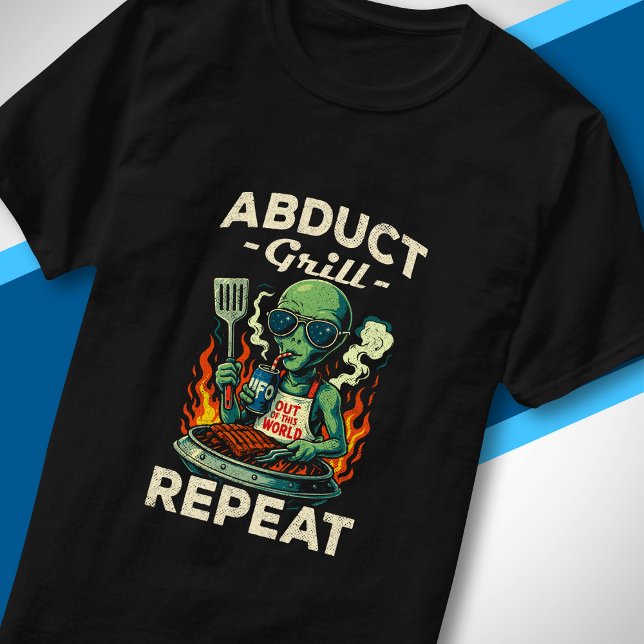 Bortför Grill Upprepa Retro BBQ Utomhusgrill Rolig T Shirt (Skapare uppladdad)