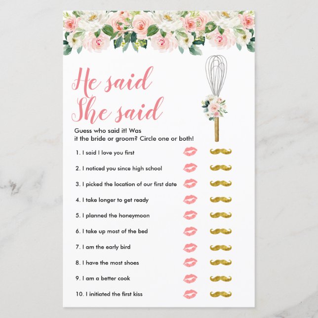 Bortförd Han sa Hon sa Spel Kort (Framsida)
