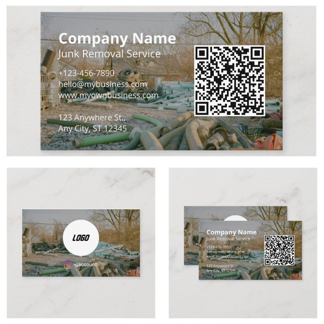 Bortforsling Av Skräp Intryck Visitkort (Junk Removal Impression Business Card
)
