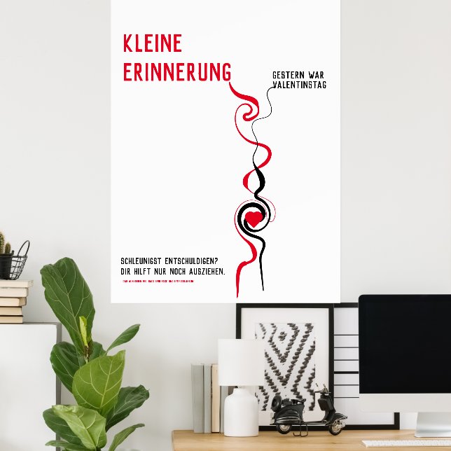 Bortglömd Alla hjärtans dag-poster Poster (Hemmakontoret)