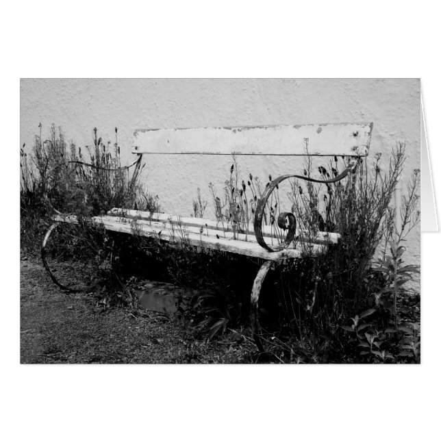 bortglömd bänk hälsningskort (Framsidan Horizontal)