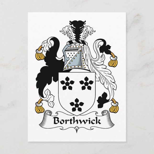 Borthwick Family Crest Vykort (Framsida)