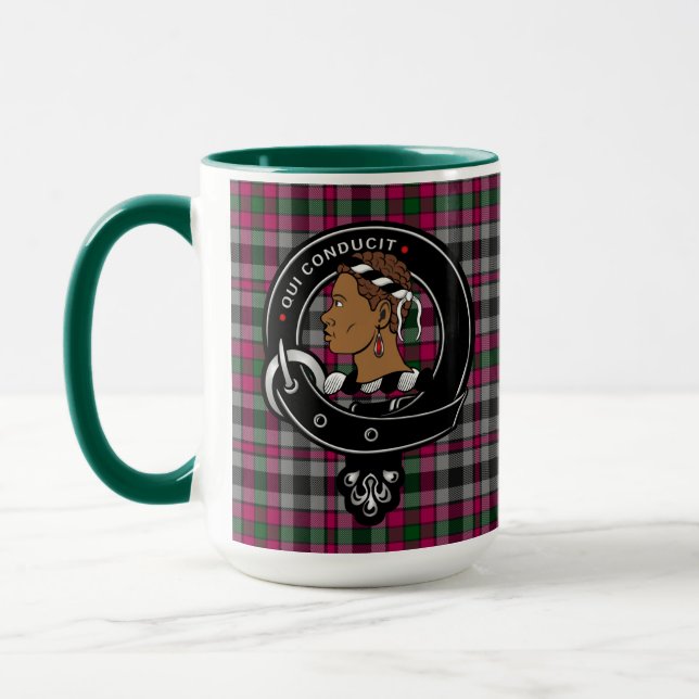 Borthwick Klan Badge & Tartan Mugg (Vänster)