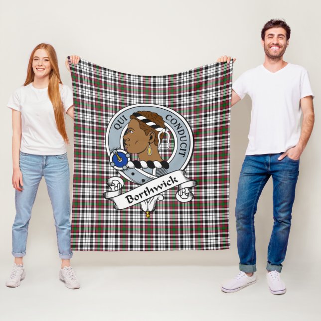 Borthwick Klansmärke Tartan Plaid Fleecefilt (På plats)