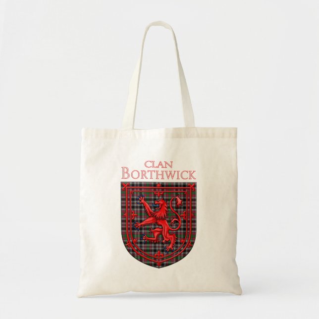 Borthwick Tartan Scottish Play Lejon Rampant Tygkasse (Framsidan)