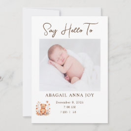 Bortom åtgärd Baby meddelande Inbjudningar