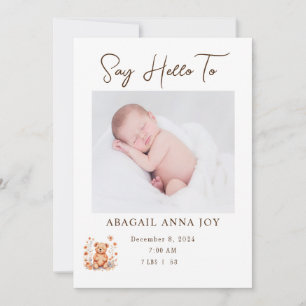 Bortom åtgärd Baby meddelande Inbjudningar