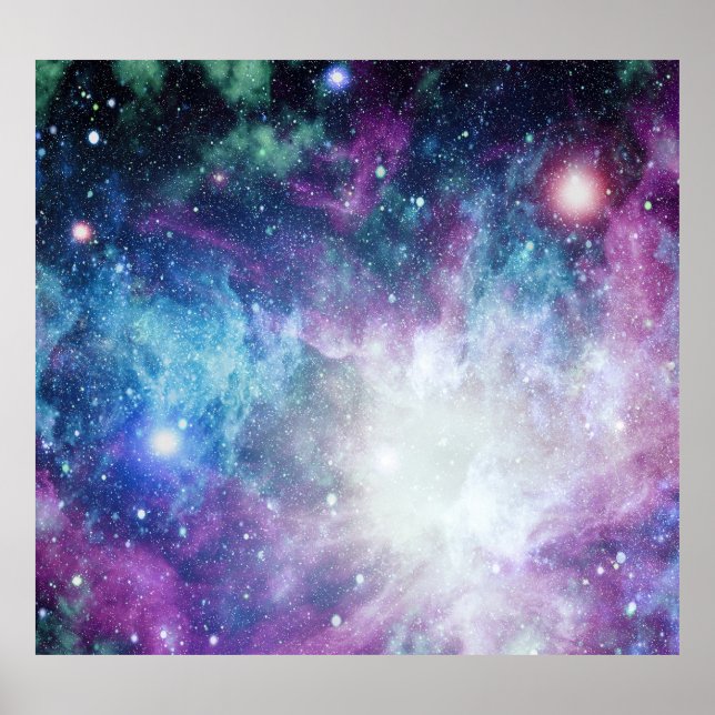 Bortom Cosmos-Abstrakten underverk från det britti Poster (Framsidan)