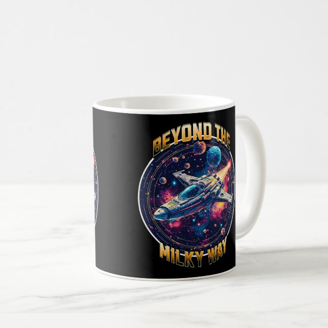 Bortom det mjölkaktiga sättet kaffemugg (Framsida höger)