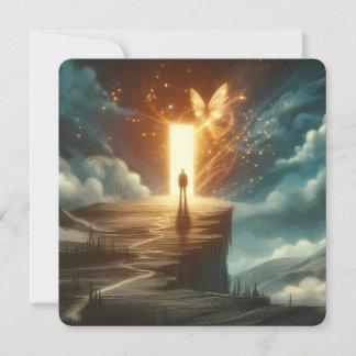 Bortom ensamhet: Glowing Doorway Greeting Card Julkort