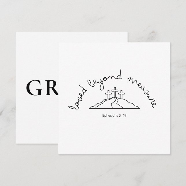 Bortom inbjudan är det kristna kortets tro (Fram/baksida)