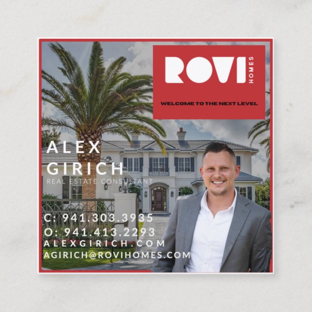 bortom Real Gods Fyrkantigt Visitkort (Framsida)