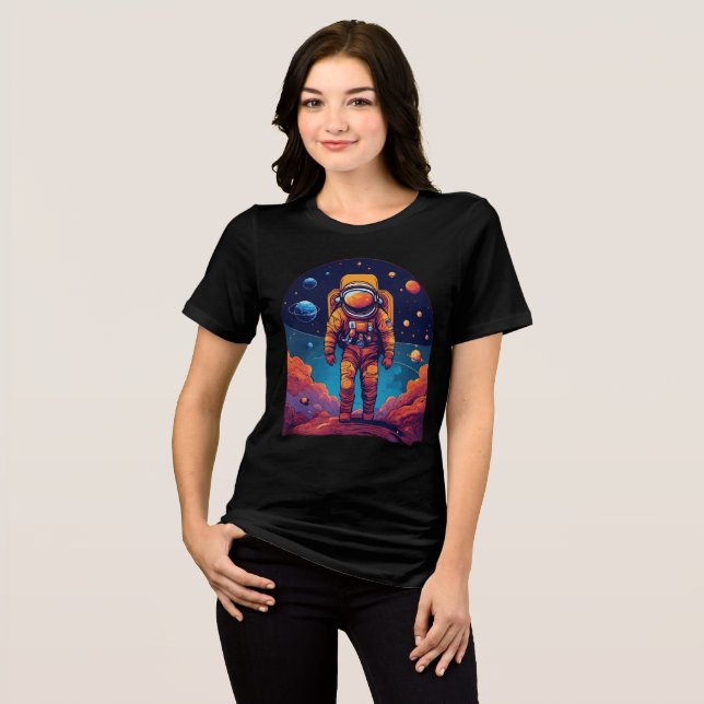 "Bortom stenarna: Astronaut Silhouette T-Shirt De (Framsida Full)