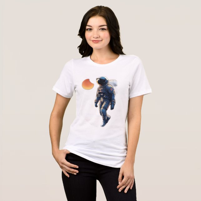 "Bortom stenarna: Astronaut Silhouette T-Shirt De (Framsida Full)