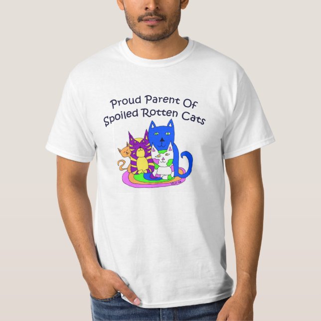 Bortskämd rutten kattT-tröja Tee Shirt (Framsida)