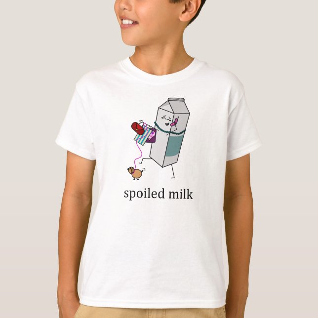 Bortskämt mjölkbarn t-shirt (Framsida)