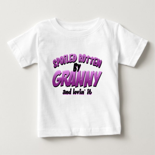 Bortskämt ruttet av grannyen tee shirt (Framsida)