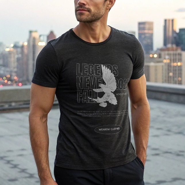 BORTSKYDDSÄTTARE FALLER ALDRIG FALL Eagle T-Shirt  (Skapare uppladdad)