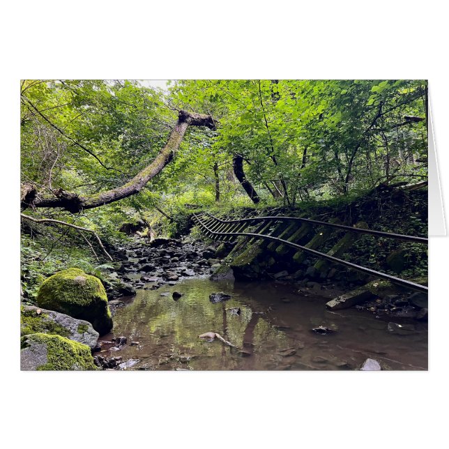 Borttaget järnvägskort hälsningskort (Framsidan Horizontal)