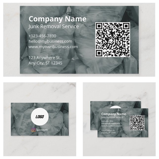 Borttagning av byggavfall visitkort (Construction Junk Removal Business Card
)