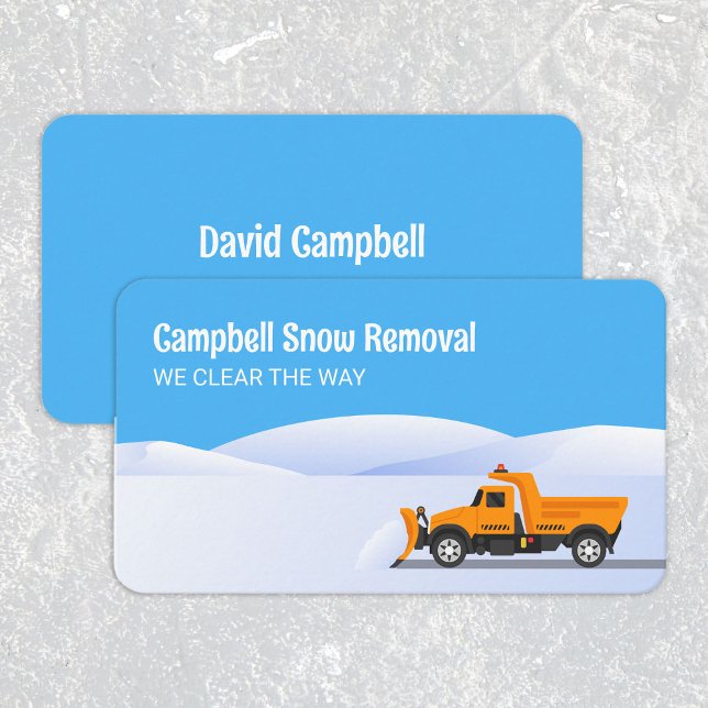 Borttagning av Plowing Snö Visitkort (Snow Removal Business Cards)