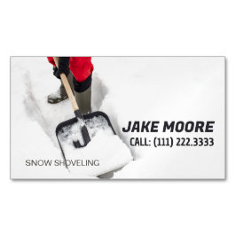 Borttagning av snö magnetiska visitkort