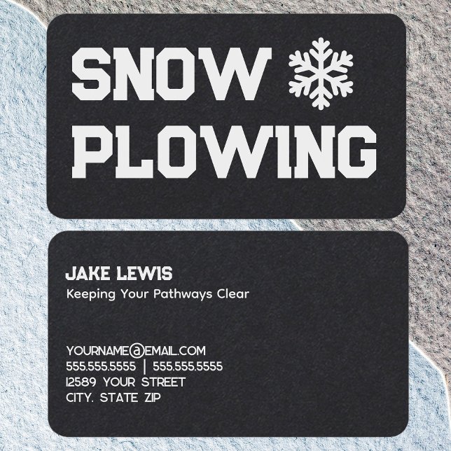 Borttagning av snö visitkort (Snow Removal Business Cards)