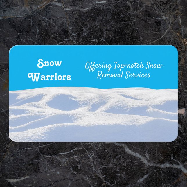 Borttagning av snö visitkort (Snow Removal Business Card)
