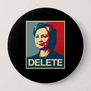 BORTTAGNINGS - Anti-Hillary affisch - - Knapp