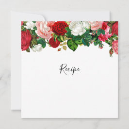 Borttagningskort för Burgundy och Rosa Blommigt Ga