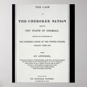 Borttagningsskydd, av Cherokee Nation, som svar Poster