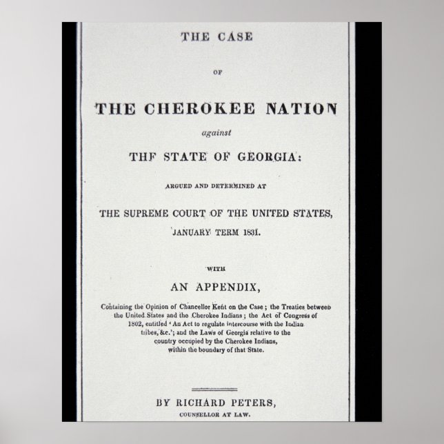 Borttagningsskydd, av Cherokee Nation, som svar Poster (Framsidan)