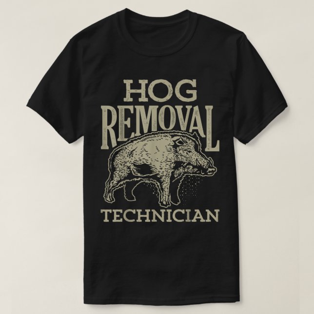 Borttagningstekniker T shirt Boar Hunting (Design framsida)