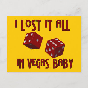 Borttappad allt i Vegas-vykort Vykort
